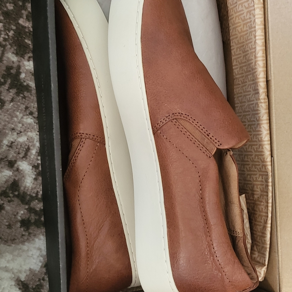 Frye Lena 9.5 leather cognac